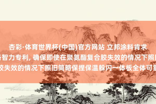 杏彩·体育世界杯(中国)官方网站 立邦涂料肯求保温躲闪一体板过火制备智力专利， 确保即使在聚氨酯复合胶失效的情况下照旧简略保捏保温躲闪一体板全体可靠的安全性