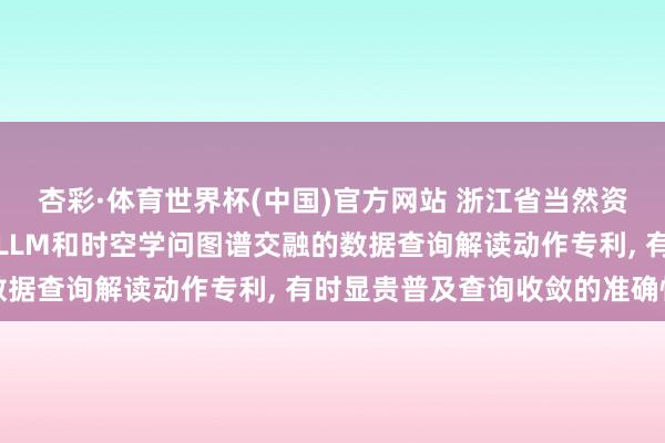 杏彩·体育世界杯(中国)官方网站 浙江省当然资源厅信息中心肯求基于LLM和时空学问图谱交融的数据查询解读动作专利， 有时显贵普及查询收敛的准确性